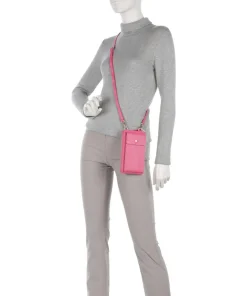 Asti Handytasche genarbtes Rindsleder pink