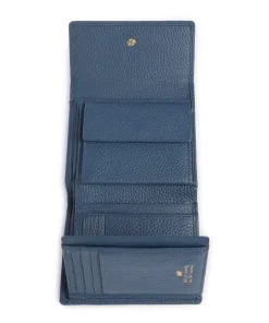 Asti RFID Geldbörse fein genarbtes Rindsleder blaugrau