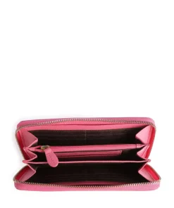 Asti RFID Geldbörse genarbtes Rindsleder pink