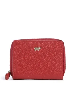 Asti RFID Geldbörse genarbtes Rindsleder rot