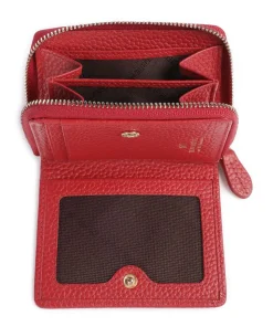 Asti RFID Geldbörse genarbtes Rindsleder rot