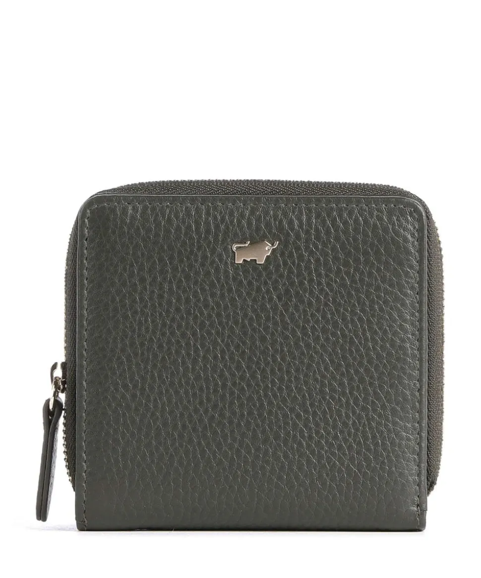 Asti RFID Geldbörse genarbtes Rindsleder dunkelgrün