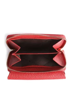 Asti RFID Geldbörse genarbtes Rindsleder rot