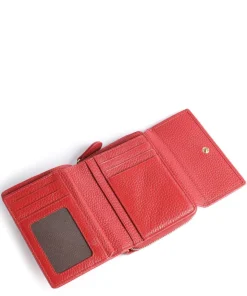 Asti RFID Geldbörse genarbtes Rindsleder rot