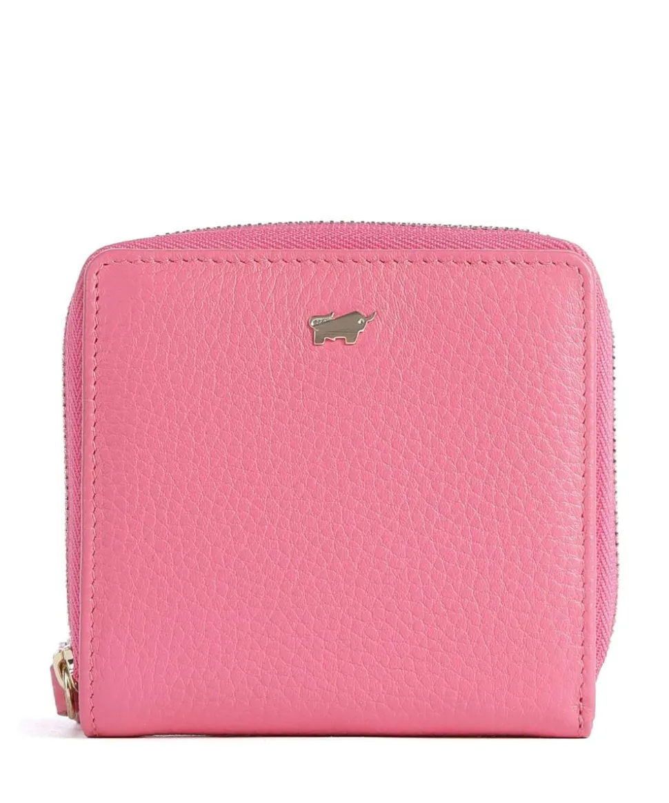 Asti RFID Geldbörse genarbtes Rindsleder pink