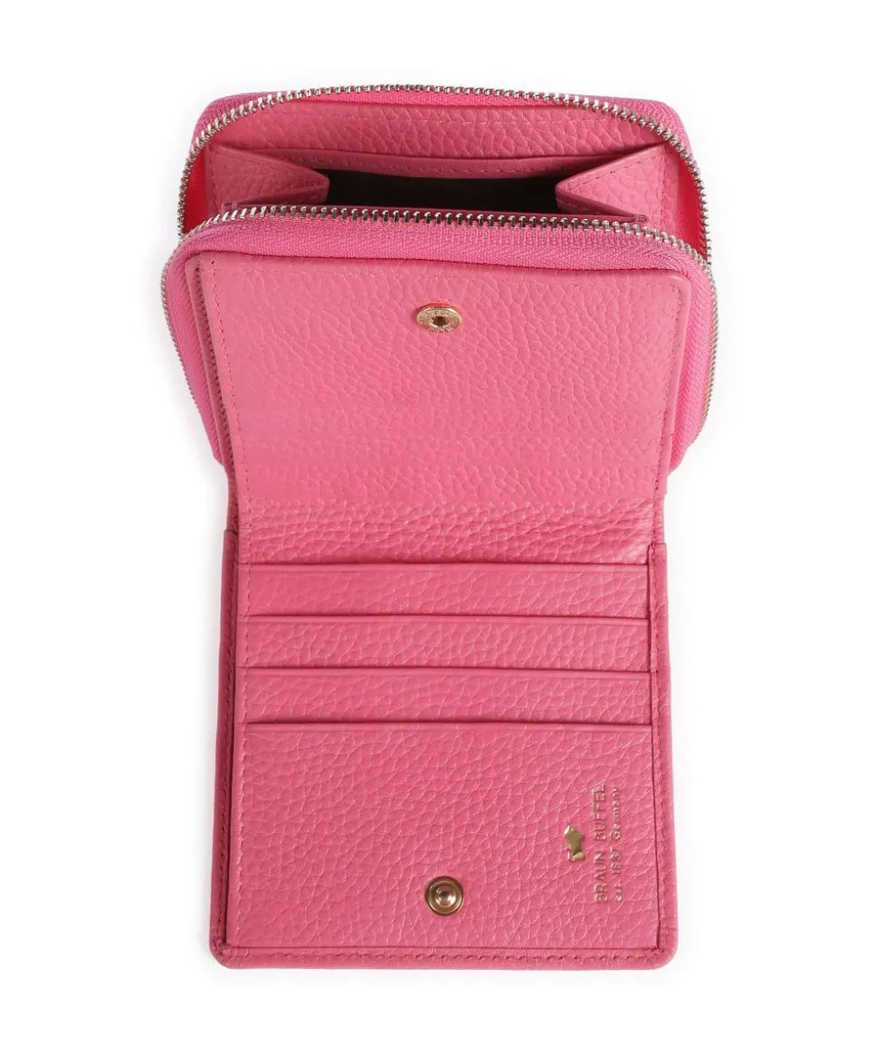 Asti RFID Geldbörse genarbtes Rindsleder pink