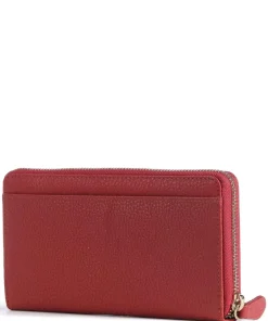 Asti RFID Geldbörse genarbtes Rindsleder rot