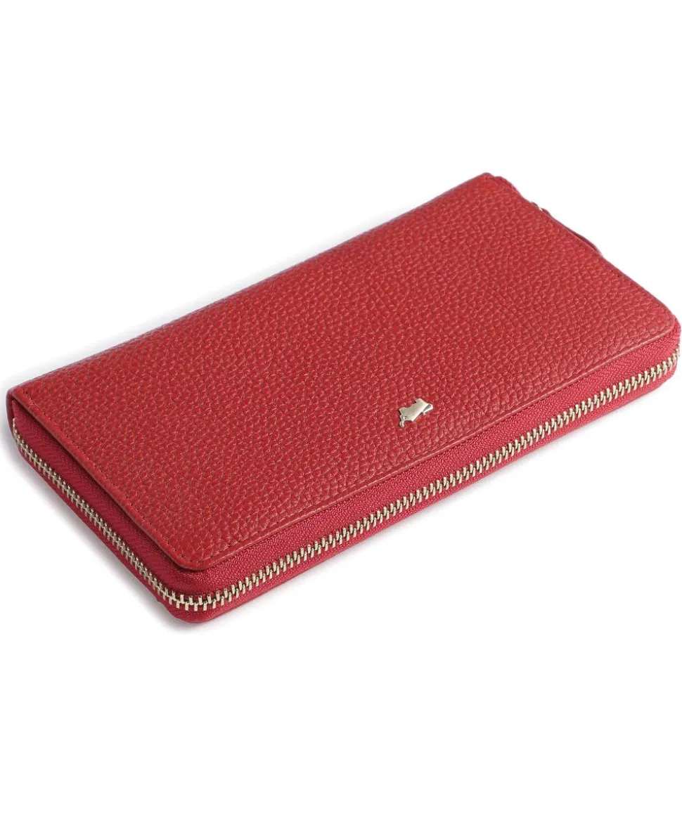 Asti RFID Geldbörse genarbtes Rindsleder rot