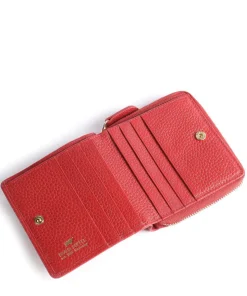 Asti RFID Geldbörse genarbtes Rindsleder rot