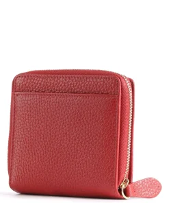 Asti RFID Geldbörse genarbtes Rindsleder rot