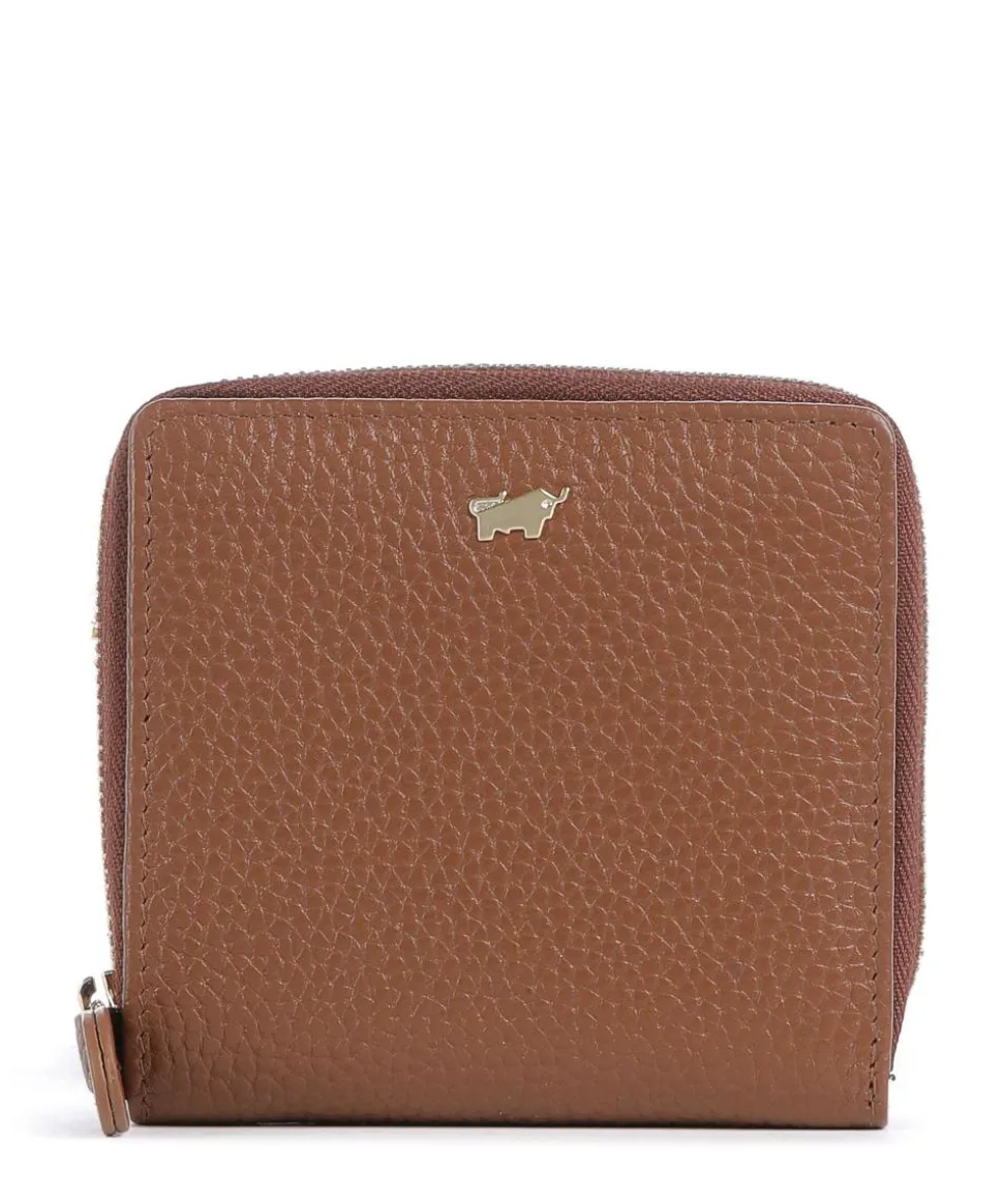 Asti RFID Geldbörse genarbtes Rindsleder braun