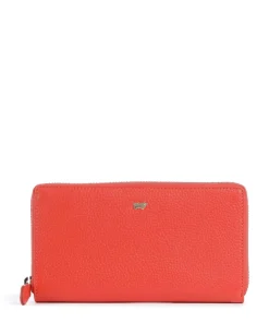 Asti RFID Geldbörse genarbtes Rindsleder hellrot