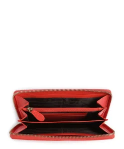 Asti RFID Geldbörse genarbtes Rindsleder hellrot