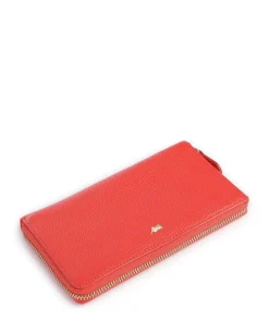 Asti RFID Geldbörse genarbtes Rindsleder hellrot