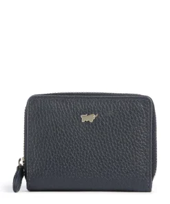 Asti RFID Geldbörse genarbtes Rindsleder navy