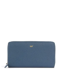 Asti RFID Geldbörse genarbtes Rindsleder blaugrau