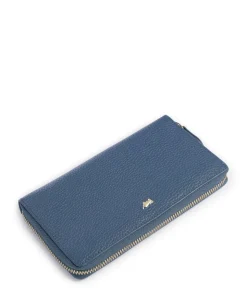 Asti RFID Geldbörse genarbtes Rindsleder blaugrau