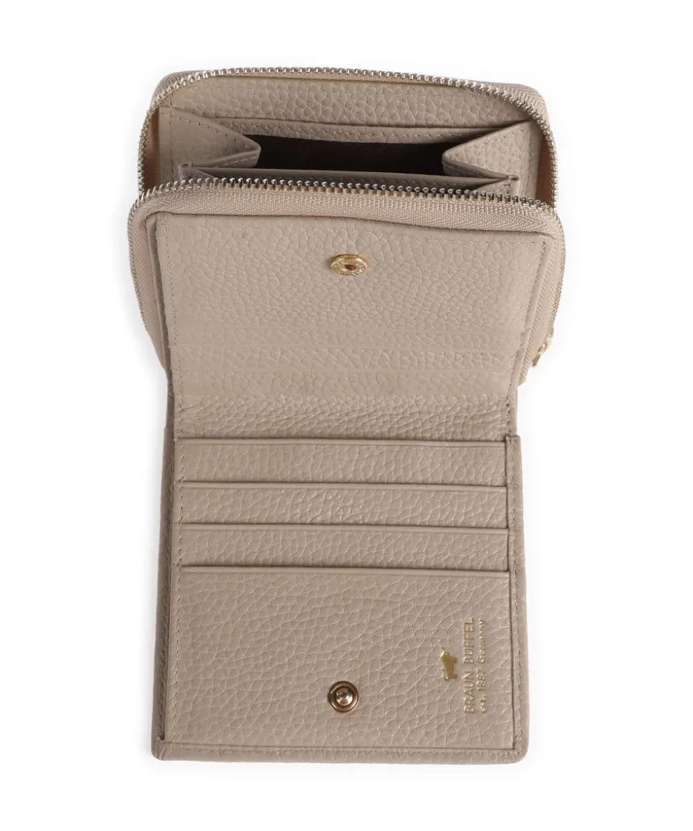Asti RFID Geldbörse genarbtes Rindsleder beige