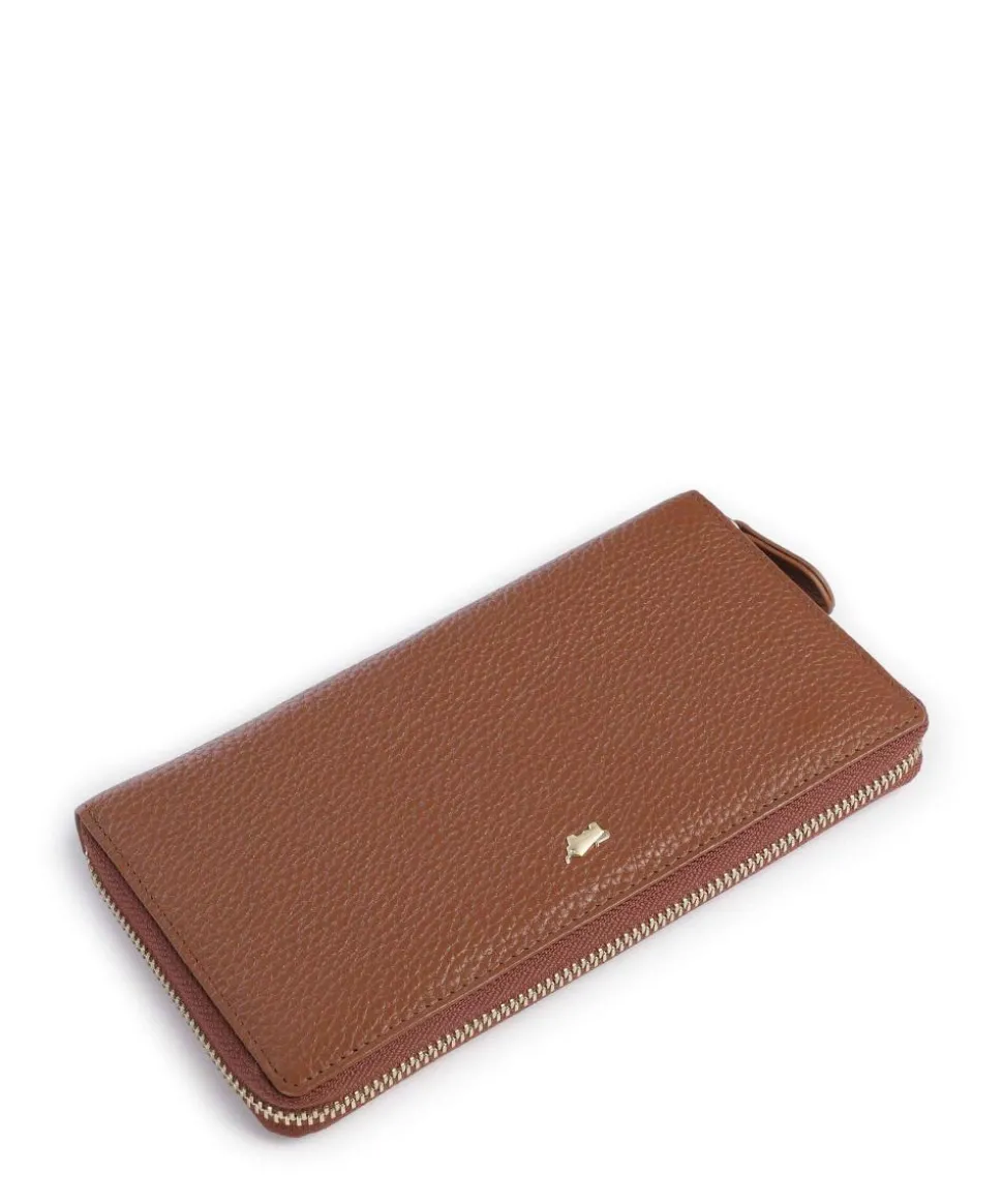 Asti RFID Geldbörse genarbtes Rindsleder braun