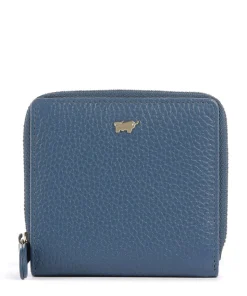 Asti RFID Geldbörse genarbtes Rindsleder blaugrau