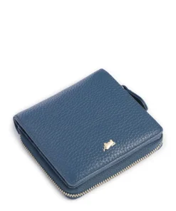 Asti RFID Geldbörse genarbtes Rindsleder blaugrau