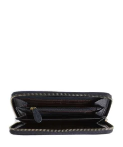 Asti RFID Geldbörse genarbtes Rindsleder dunkelblau