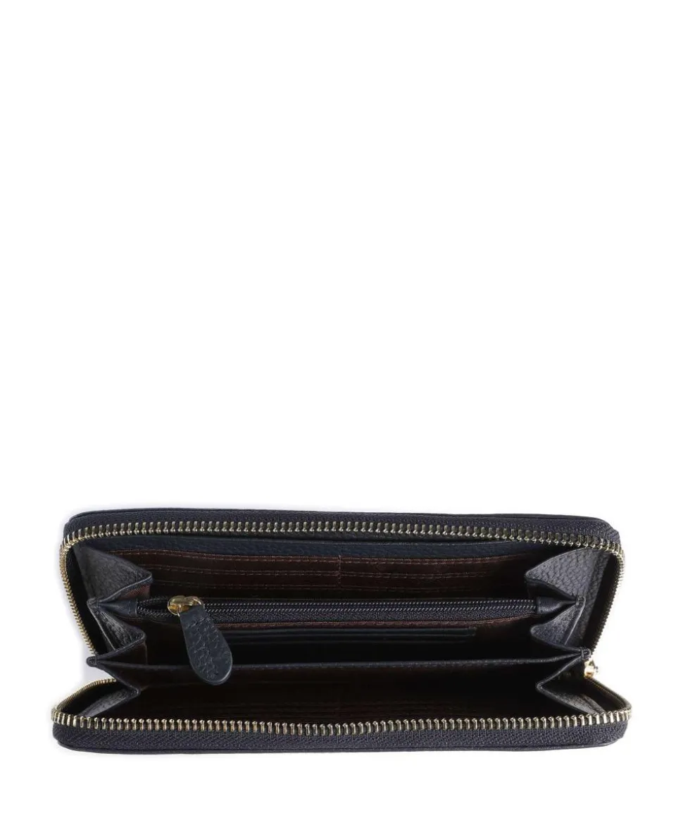 Asti RFID Geldbörse genarbtes Rindsleder dunkelblau