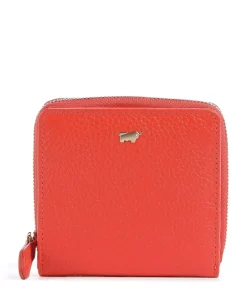 Asti RFID Geldbörse genarbtes Rindsleder hellrot