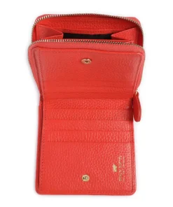 Asti RFID Geldbörse genarbtes Rindsleder hellrot