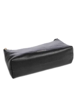 Aura Schultertasche genarbtes Leder schwarz