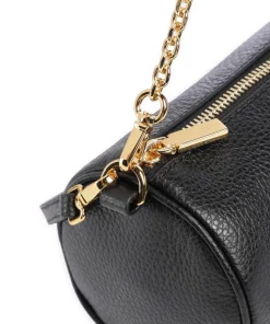 Aura Schultertasche Leder schwarz