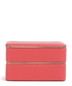 Aurora Schmuckkasten Lederimitat koralle