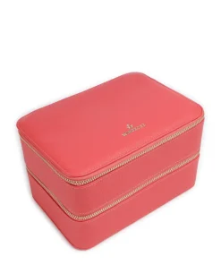 Aurora Schmuckkasten Lederimitat koralle