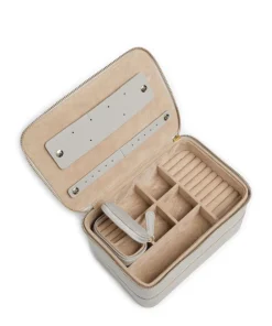 Aurora Schmuckkasten Lederimitat hellgrau