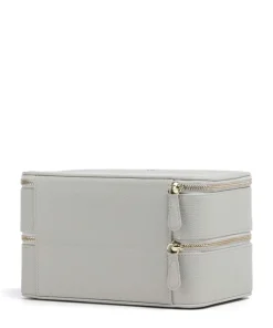 Aurora Schmuckkasten Lederimitat hellgrau