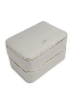 Aurora Schmuckkasten Lederimitat hellgrau