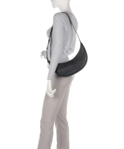 Avra Schultertasche fein genarbtes Rindsleder schwarz