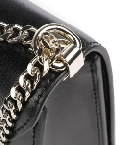 Baeleen Schultertasche fein genarbtes Leder schwarz