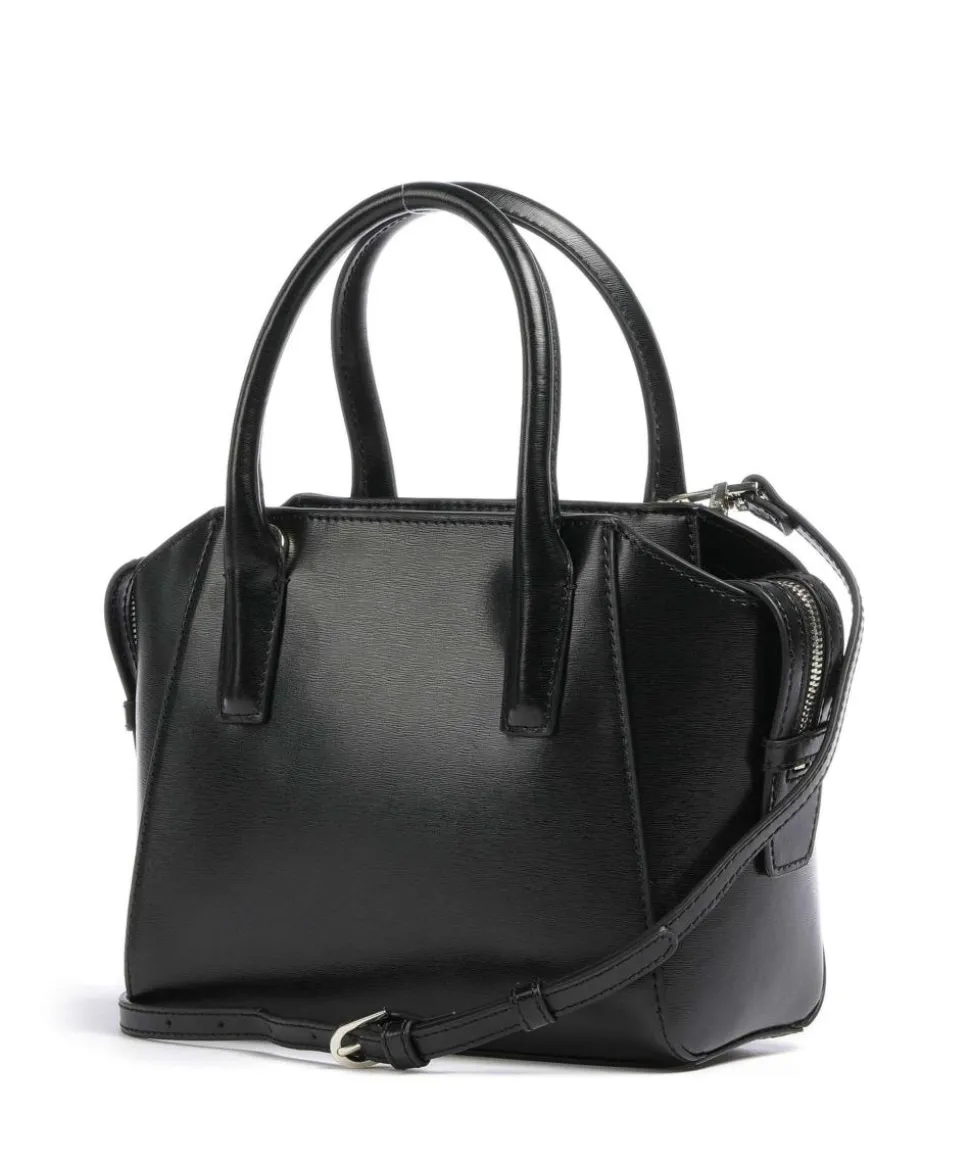 Baelini Handtasche fein genarbtes Leder schwarz