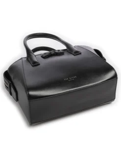 Baelini Handtasche fein genarbtes Leder schwarz