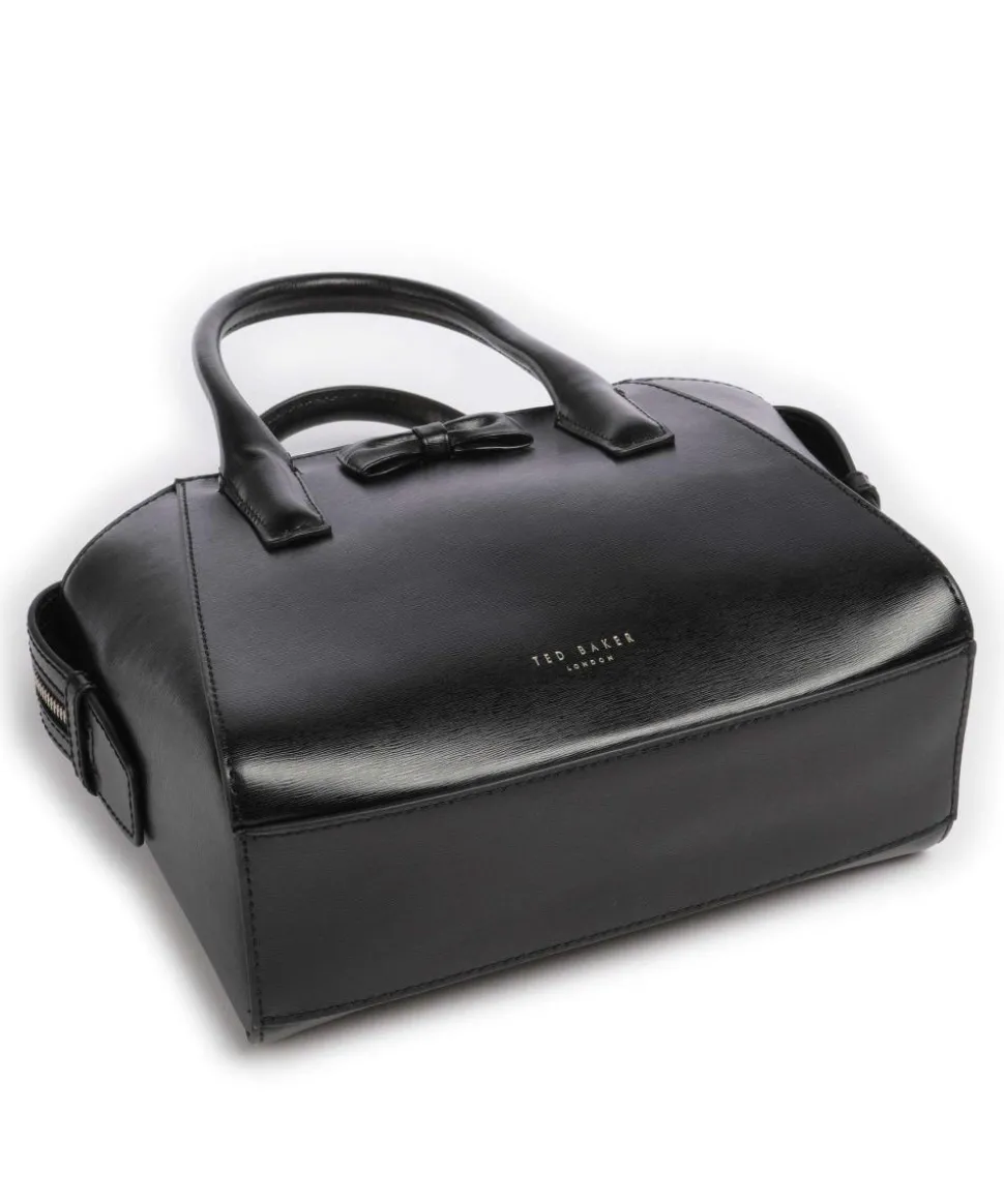 Baelini Handtasche fein genarbtes Leder schwarz