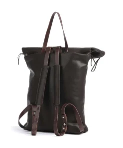 Bague M Rucksack fein genarbtes Rindsleder dunkelbraun
