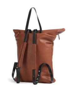 Bague M Rucksack fein genarbtes Rindsleder cognac