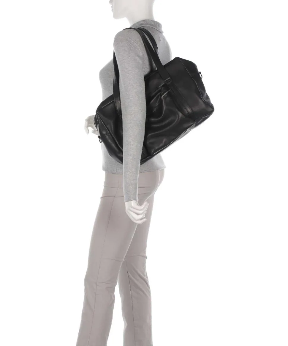 Bague M Shopper fein genarbtes Rindsleder schwarz