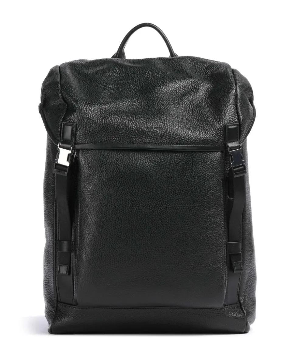 Baha Rucksack 15″ genarbtes Rindsleder schwarz