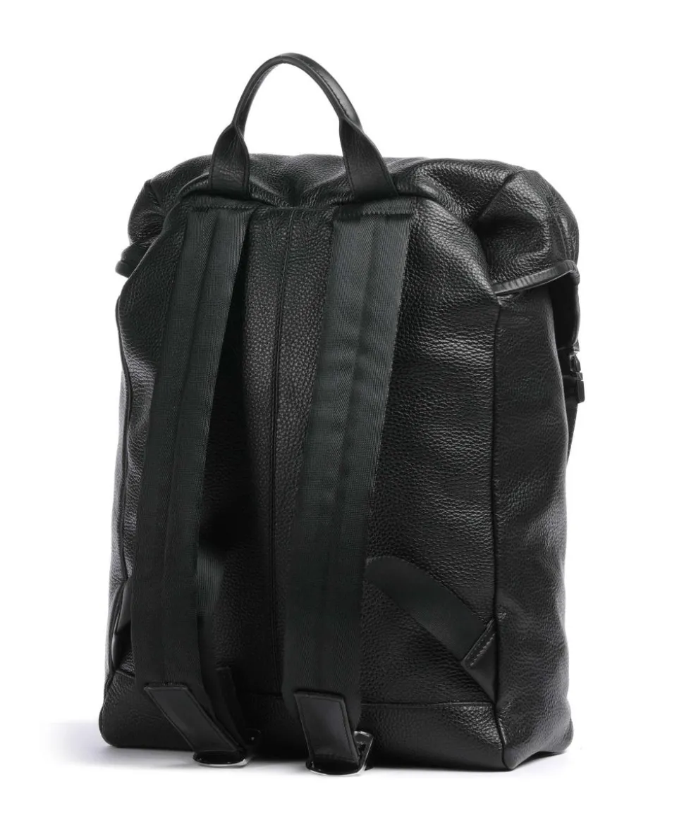 Baha Rucksack 15″ genarbtes Rindsleder schwarz