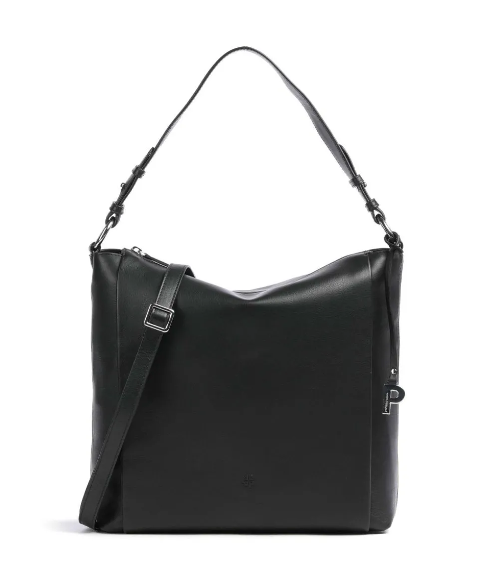 Bali Beuteltasche fein genarbtes Rindsleder schwarz