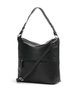 Bali Beuteltasche fein genarbtes Rindsleder schwarz