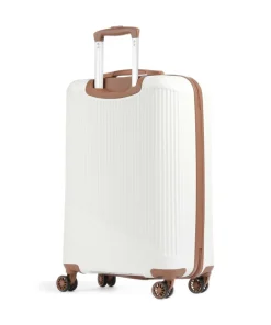 Bali 4-Rollen Trolley Set weiß/braun 3-tlg.