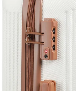 Bali 4-Rollen Trolley Set weiß/braun 3-tlg.